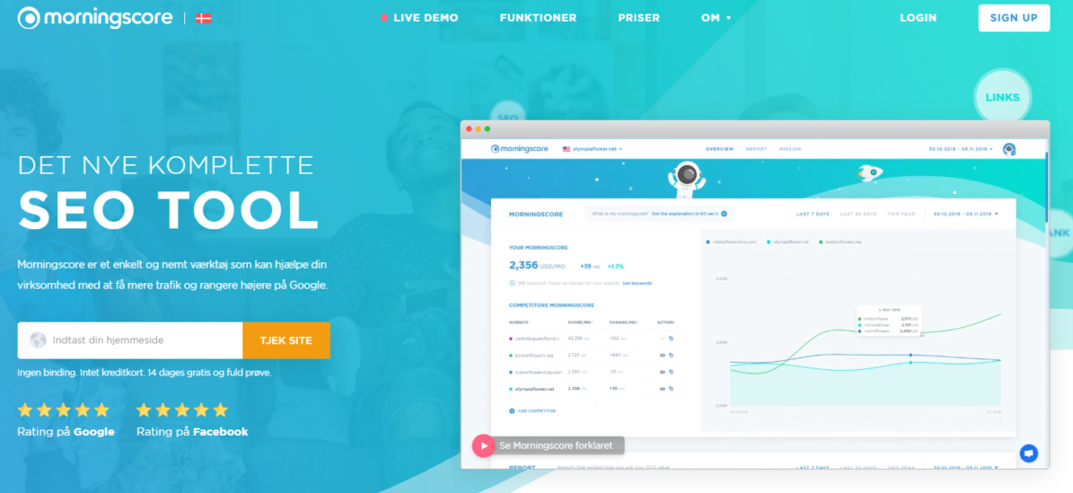 Hjælp til at arbejde med SEO fra Morningscore